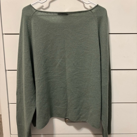 Quince Mongolian Cashmere Boatneck Sweater Seaspray Green - Picture 3 of 7